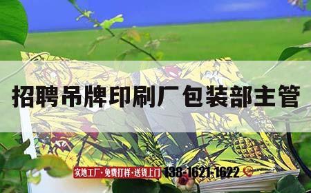 招聘吊牌印刷廠包裝部主管｜印刷包裝招聘廠長(zhǎng)